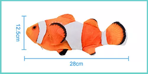 dimensions jouet poisson pour chat qui bouge